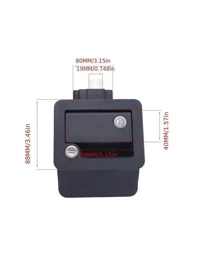 Upgraded Zinc Alloy RV Door Lock Replacement With Paddle Bolt And Key Black 1 Set - Image 2